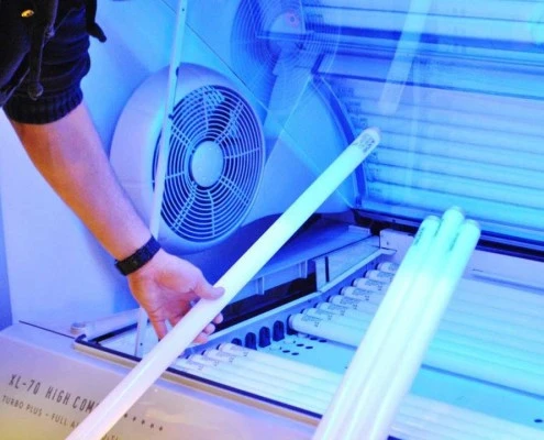 Ndërrim llambash solarium